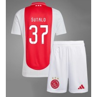 Ajax Josip Sutalo #37 Hjemmebanesæt Børn 2024-25 Kortærmet (+ Korte bukser)